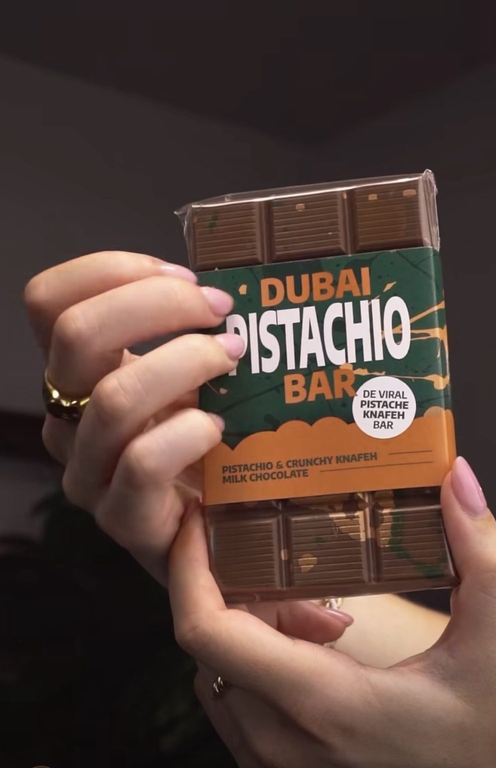 Dubai reep pistache & kadayif dunne variant! 100 Gram De ijsfabriek