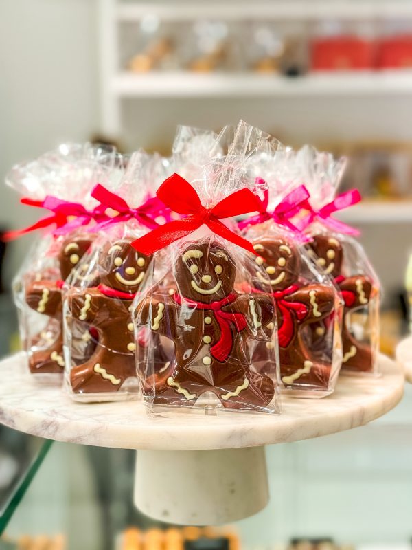 Peperkoek mannetje van chocolade