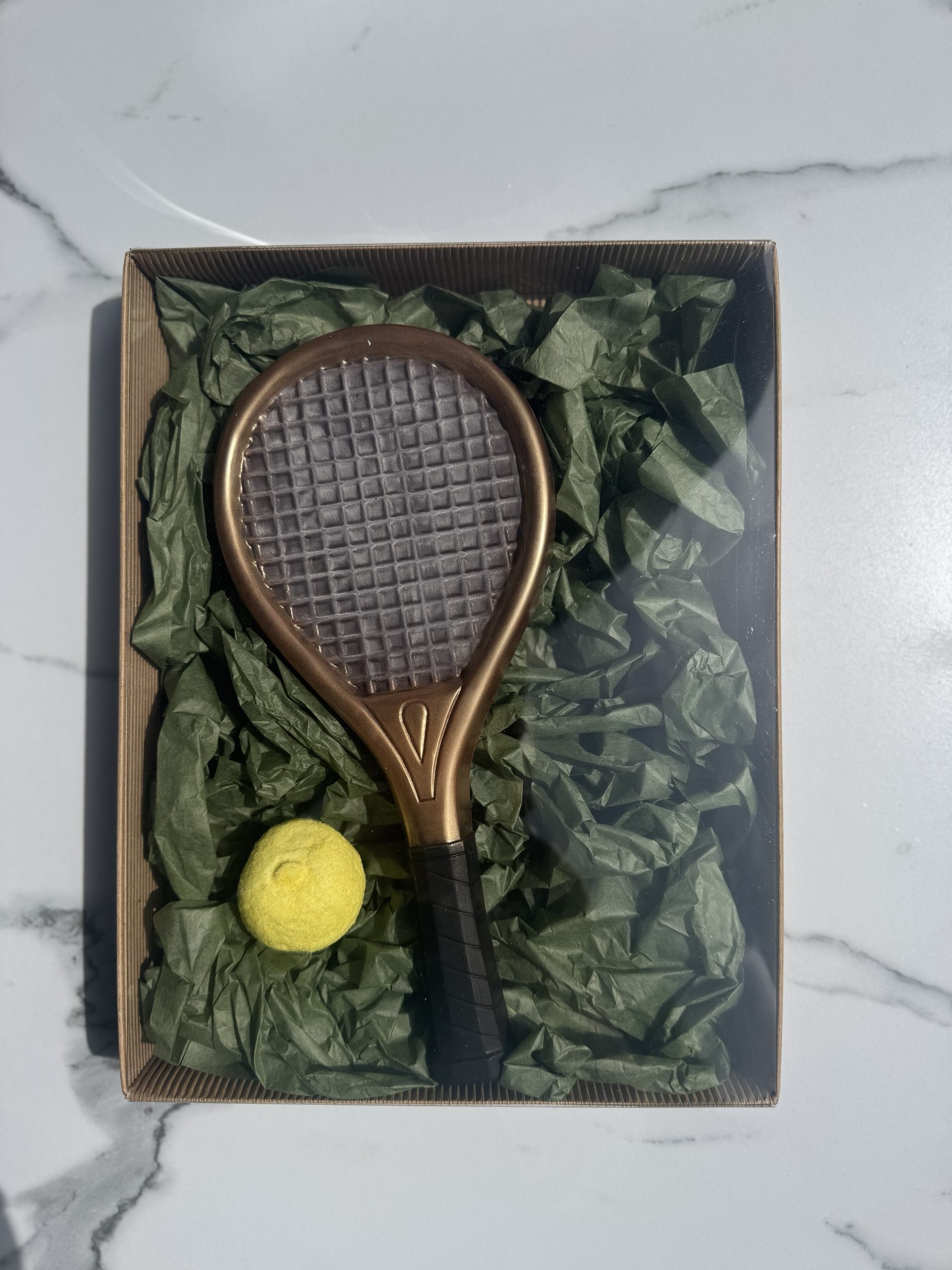 Tennisracket van chocolade